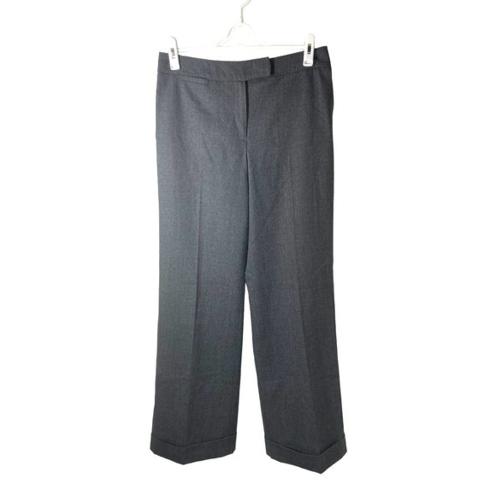 Talbots Gray Wool Pleated Slacks Size 8